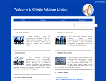 Tablet Screenshot of gillettepakistan.com